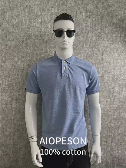 Men's Solid Color Classic Casual Cotton Short Sleeve T-Shirt | AX-511