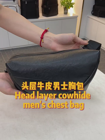 Cafen Kelvri Herren-Umhängetasche aus Leder – Schultertasche aus echtem Rindsleder, UK | 2712D 