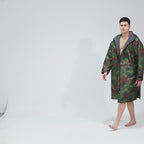 Unisex-Allwetter-Trockenmantel mit Kapuze und Camouflage-Muster – Wasserdichter, winddichter Schwimmparka mit Handtuchfutter | BCM022 