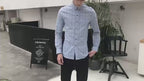 Herrenhemd aus 100 % Baumwolle, langärmelig, kariert, Slim Fit, Button-Down-Hemd | 228-CS27 