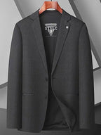 Men's Plus Size Casual Blazer | Stretch & Non-Iron Checkered Sport Coat | Oversized Comfort Fit Jacket for Big Gentlemen | XKX-Q5573