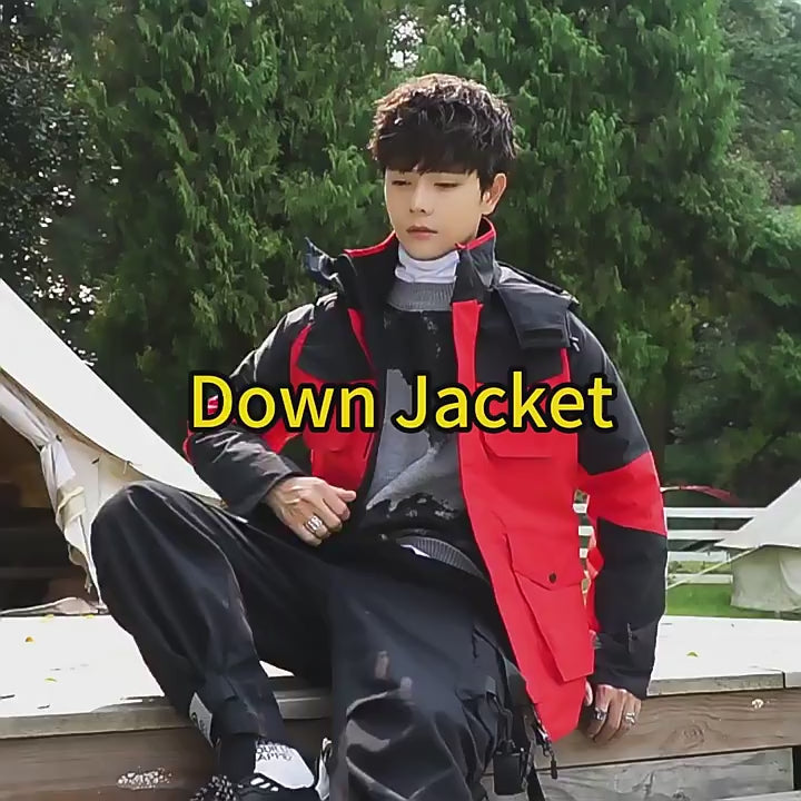 Wasserdichte Winter-Daunenjacke für Herren, weiße Entendaunen, Parkas, mittellang, dick, warm, Mantel | DJ046 