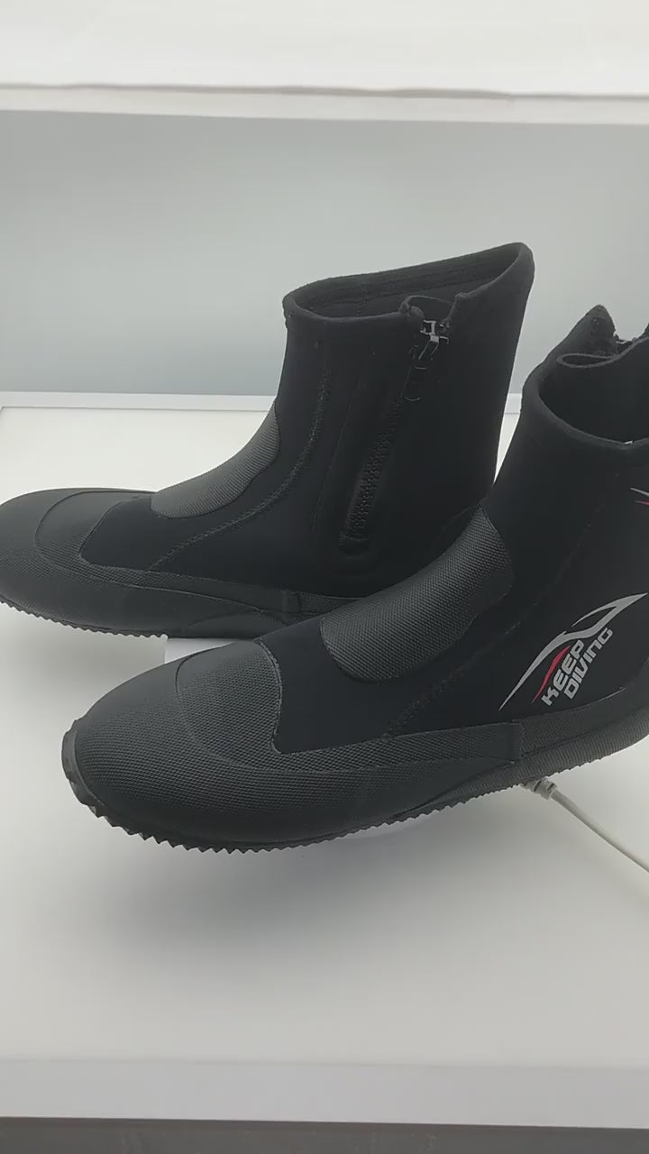 KEEP DIVING 5mm Neoprene Dive Boots | High-Elasticity Vulcanized Water Shoes for Diving & Fishing | Thermal Slip-On Boots | DB-151