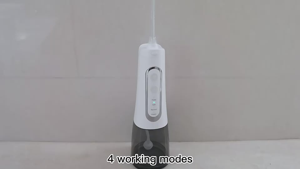 Wasserdichter, wiederaufladbarer, kabelloser, elektrischer, tragbarer Jet-Zahnreinigungs-Munddusche mit Wasser-Flosser | 