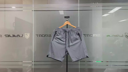 Pantaloncini da corsa da uomo con tasche con cerniera e spacchi laterali, pantaloncini da palestra traspiranti | K04 