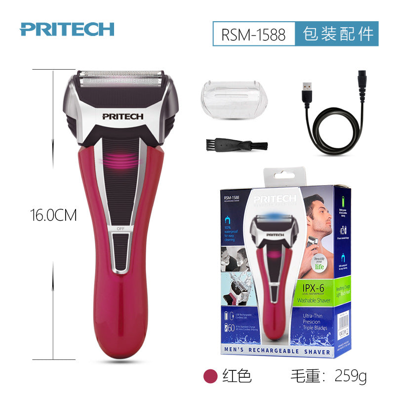 Men's Rechargeable Electric Shaver Precision Grooming with Long-Lasting Battery | RSM-1588