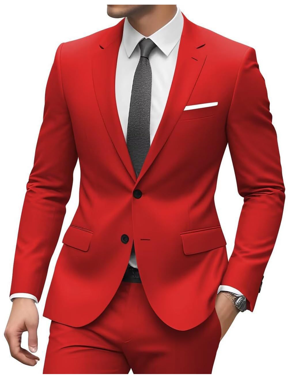 3-teiliger Herrenanzug mit Kragen für Hochzeitsfeiern und formelle Smokings, Jacke mit Hose, Weste, Anzug-Sets | 701 