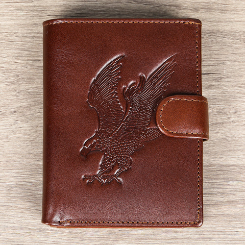 Antimagnetische RFID-blockierende Echtleder-Geldbörse für Herren, schmales Kartenetui und Geldbörse | 1131 