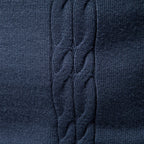 Men's Cable Knit Turtleneck Sweater 2026 Winter Slim Fit Pullover | Warm Viscose Blend Knitwear