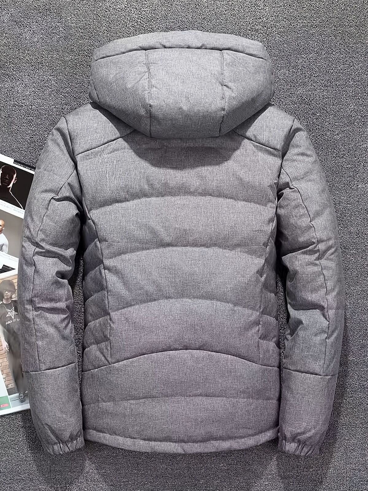 Men's Parka Duck Down Jacket Winter Coat Thick Hooded Puffer Hiking Warm Jacket | 1987