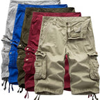 Übergröße Herren Cargo Combat Shorts Baumwolle Vielseitige Halbhose Twill Knie 3/4 Short Große Größe Taille von 36" - 48" | A082