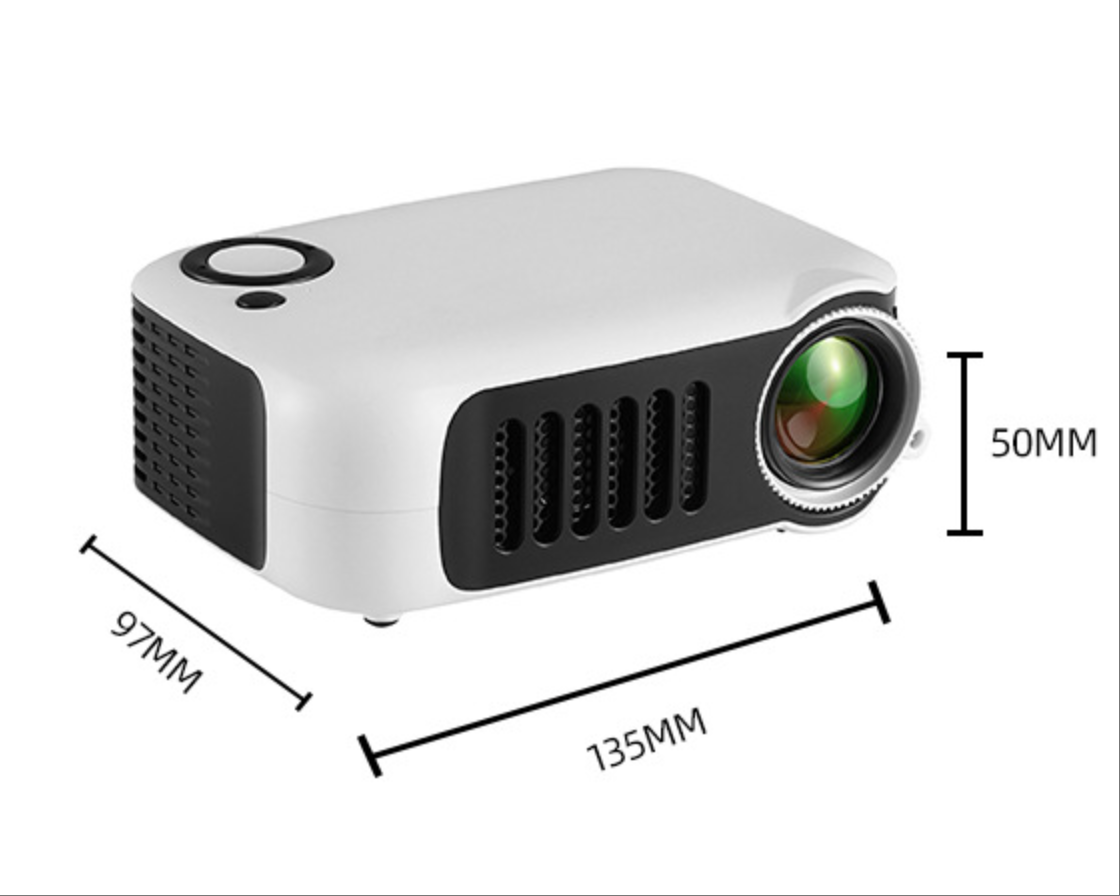 TRANSJEE Mini-Projektor – Tragbares intelligentes LED-Heimkino, mobiler Bildschirm im Taschenformat, LED-Projektor für Filme und Spiele | A2000 