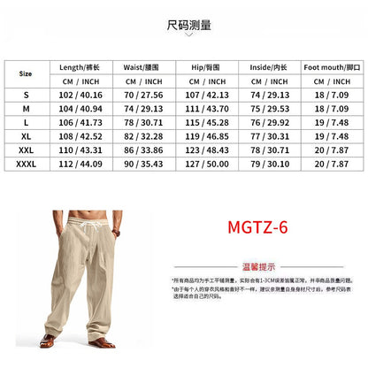 Herren Cargohose aus Leinen mit entspannter Passform | Atmungsaktive Sommerhose | MGTZ-6 