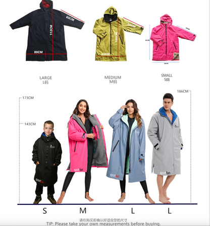 Unisex-Ganzjahres-Tarnkapuze – Wasserdichter Trockenmantel, winddichter Schwimmparka mit Handtuchfutter | SPFF889 