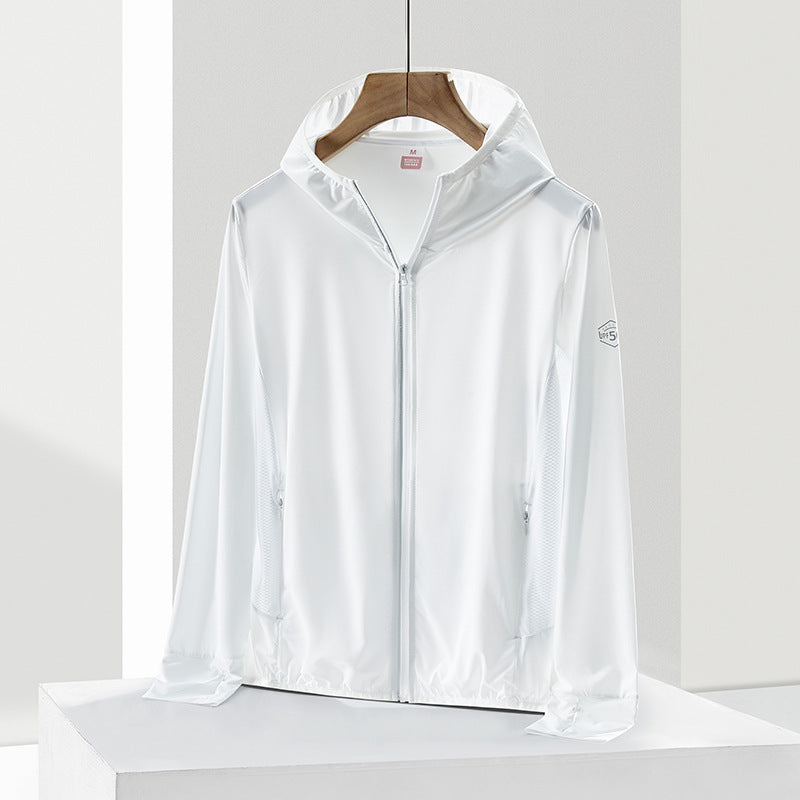 Sonnenschutzjacke aus Eisseide mit LSF 50+ | Schnelltrocknende, leichte, kühlende Windjacke mit Kapuze | L-911 