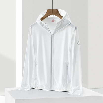 Sonnenschutzjacke aus Eisseide mit LSF 50+ | Schnelltrocknende, leichte, kühlende Windjacke mit Kapuze | L-911 