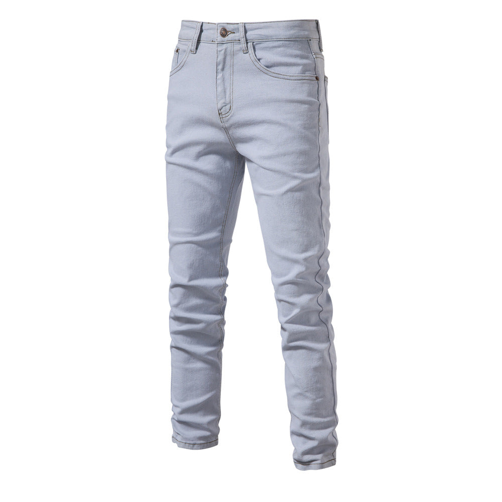 Pantalon en jean pour homme, décontracté, automne, pantalon extensible, déchiré, skinny | ZH10 