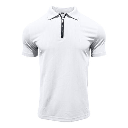 Herren Slim-Fit Stretch Jacquard Poloshirt – 2025 Frühjahr/Sommer Casual Top | YHZH-17
