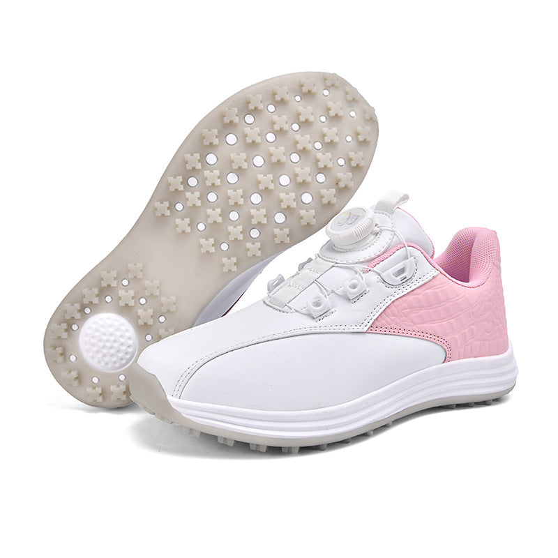 Packard Golf Shoes with Rotating Buckle | Anti-Slip Spiked Golf Madison Trainers | Breathable Microfiber Athletic Boots
