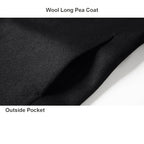 Herren Premium Wollmantel Lang Slim Fit Erbsen Trenchcoat | xz5903