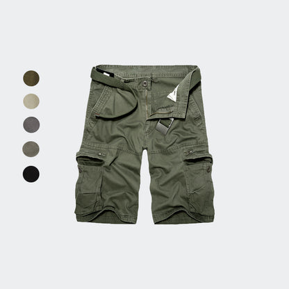 Short cargo décontracté en coton à poches multiples pour homme - 038