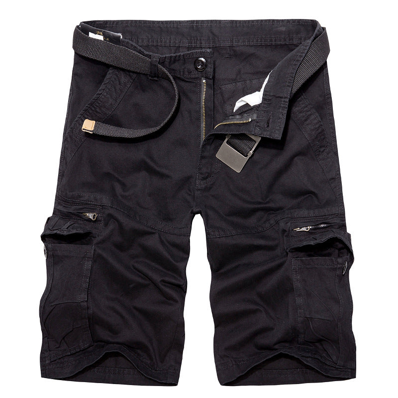 Pantaloncini cargo multitasche casual da uomo in cotone per esterni-038