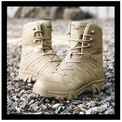 Bottes de combat militaires montantes Chaussures de sécurité de l'armée avec fermeture éclair latérale | 067