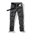 D Grey Herren Premium Relaxed Fit Straight Leg Cargohose mit mehreren Taschen | YH1207