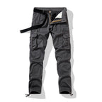 D Grey Herren Premium Relaxed Fit Straight Leg Cargohose mit mehreren Taschen | YH1207