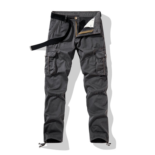 Pantalon cargo coupe droite et décontractée pour homme de D Grey avec plusieurs poches | YH1207