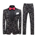 Herren Zweiteiliger Slim Fit Businessanzug mit Muster, tailliert, eleganter Smoking für Trauzeugen | C317-TZ107