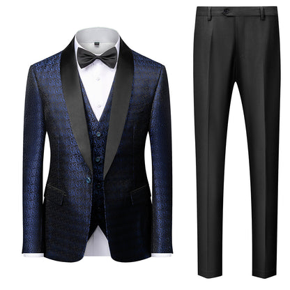 Costume 3 pièces élégant pour homme, tenue de soirée, de mariage, de smoking, d'affaires