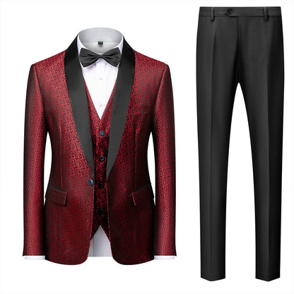 Costume 3 pièces élégant pour homme, tenue de soirée, de mariage, de smoking, d'affaires