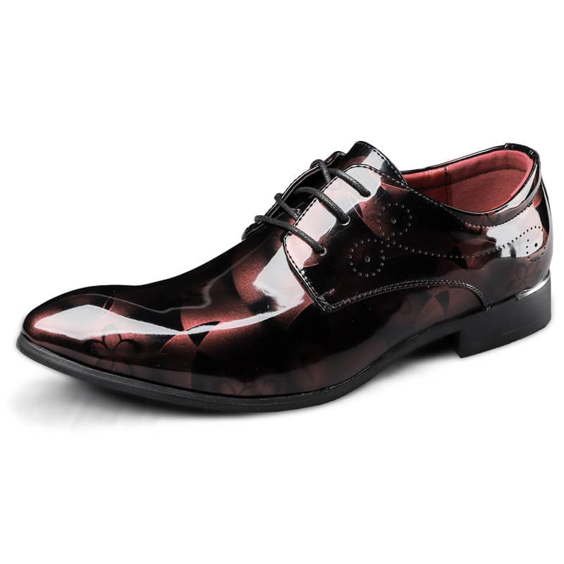 Chaussures Richelieu Oxford à imprimé floral pour hommes | Bottes de fête et de mariage | 9811