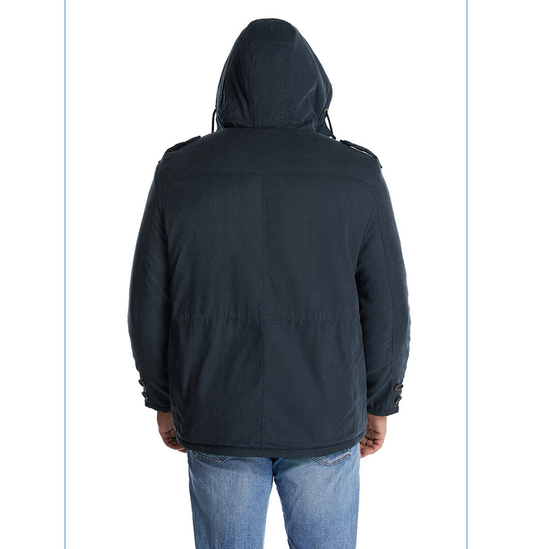 Thick Hooded Lamb Wool Men's Premium Multipockets Jacket | 3256