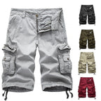 Vielseitige Cargo-Shorts aus Twill mit mehreren Taschen für Herren - A082