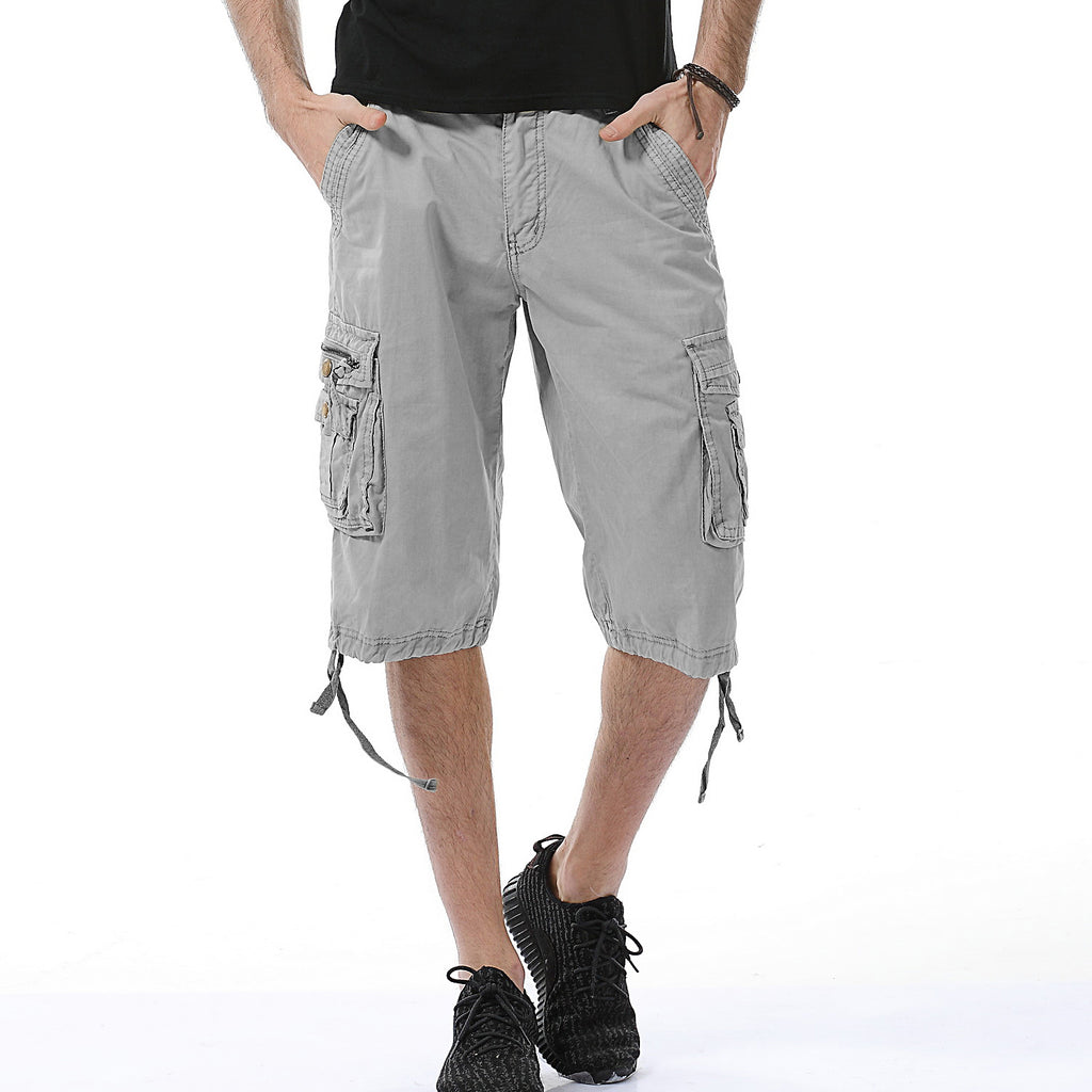 Vielseitige Cargo-Shorts aus Twill mit mehreren Taschen für Herren - A082