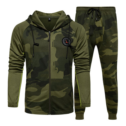 Ensemble de camouflage militaire à capuche et pantalon pour homme Smart Fit | TZ57