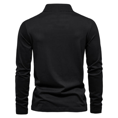 Men's Polo Zipper Long Sleeve Outdoor Shirts | PL212