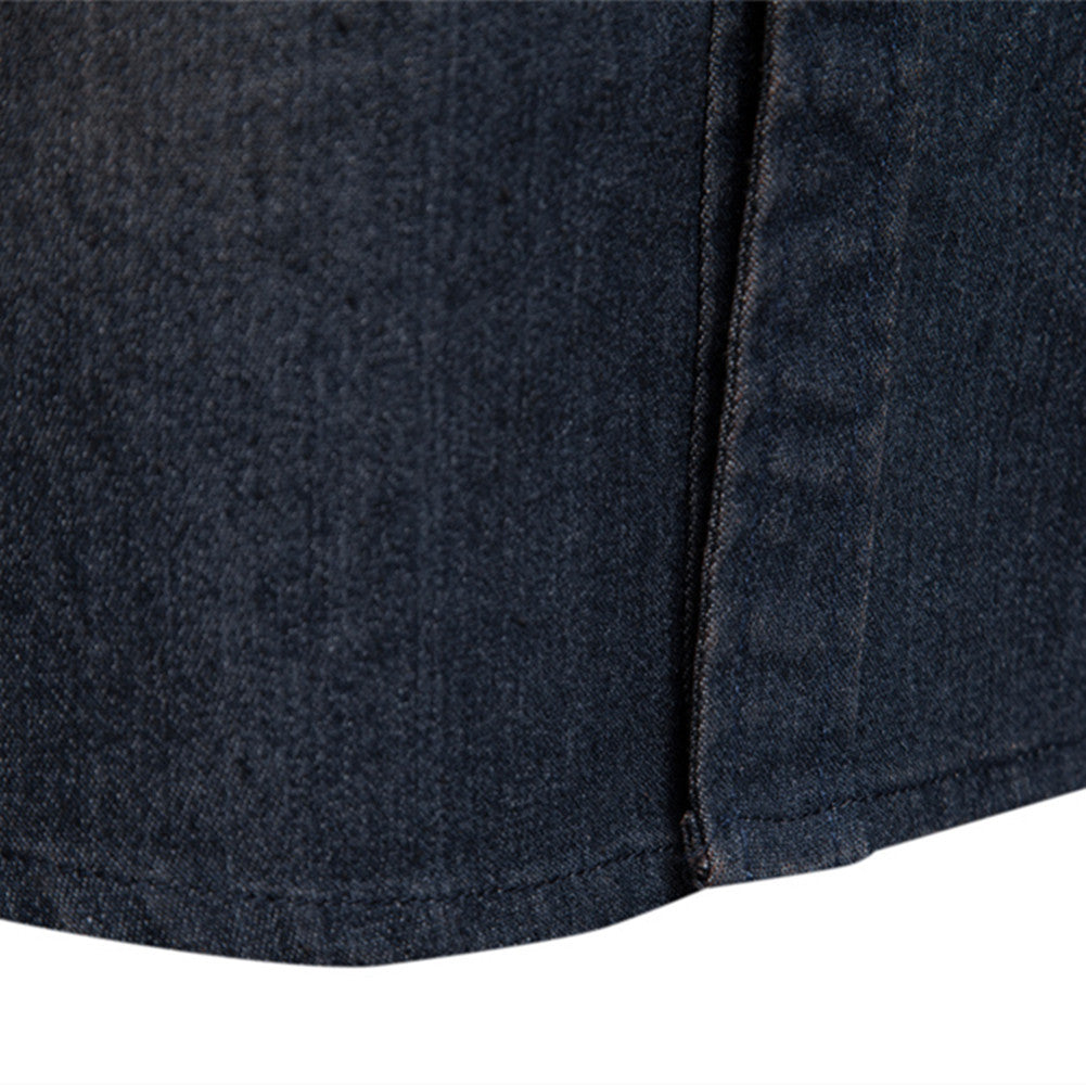 Herren Slim Fit Smart Casual Langarm Jeanshemd | AX-6003 
