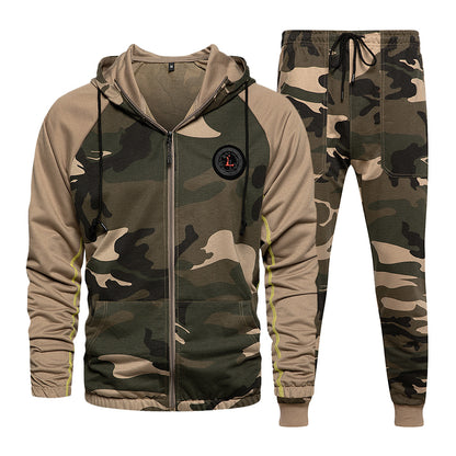 Ensemble de camouflage militaire à capuche et pantalon pour homme Smart Fit | TZ57