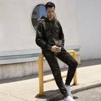 Herren Army Camouflage Jogging Trainingsanzug mit Kapuze Einfarbig Sweatsuits Frühling Herbst | TZ105