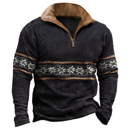 Sweat-shirt à manches longues pour homme avec motif tribal aztèque vintage de style western | U1TG 