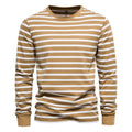 Herren Langarm Slim Fit Casual Gestreiftes Sweatshirt | TS293 