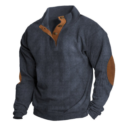 Men's Outdoor Casual Long Sleeve Stand Collar Sweatshirt | DPMO