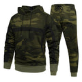 Herren Army Camouflage Jogging Trainingsanzug mit Kapuze Einfarbig Sweatsuits Frühling Herbst | TZ105