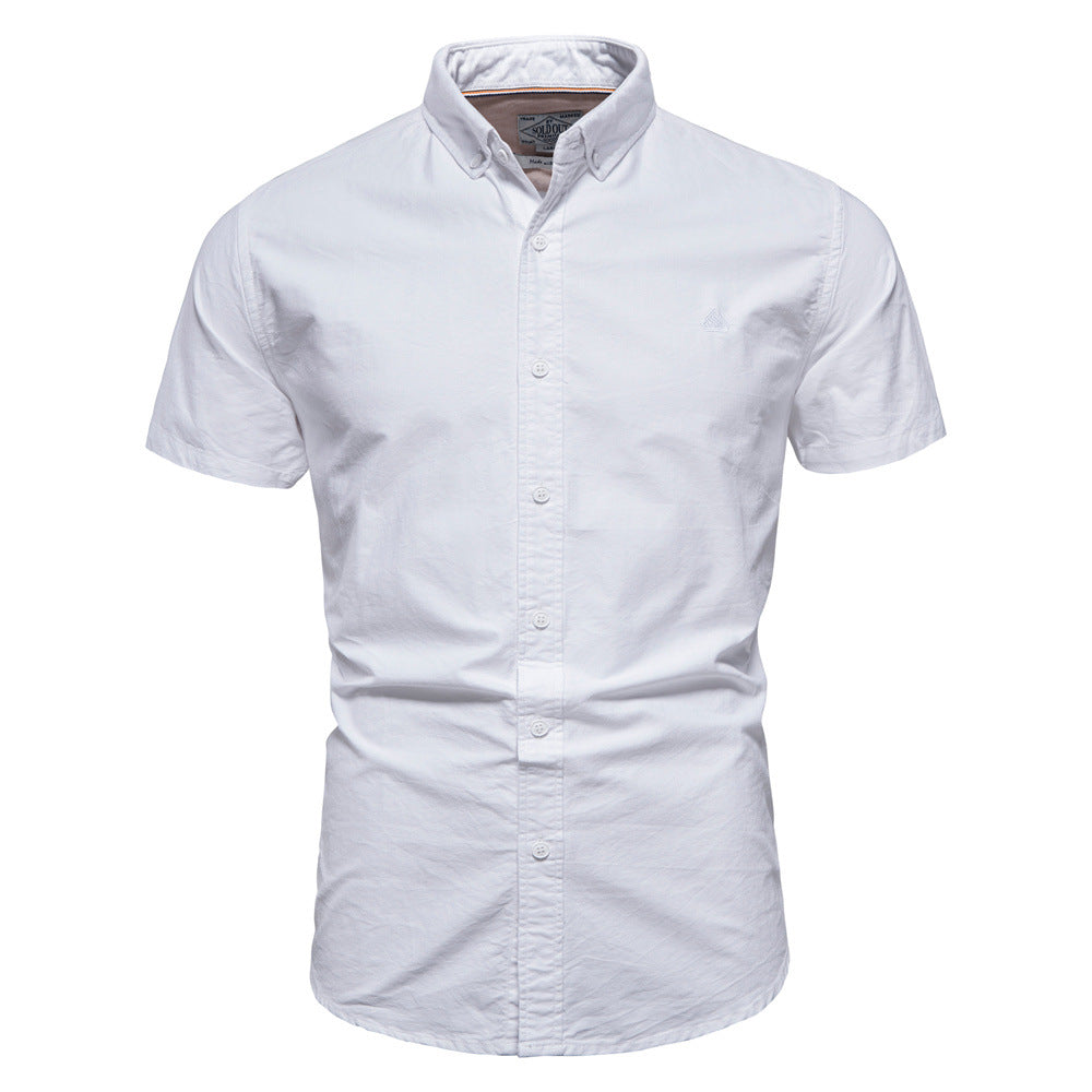 Chemise d'affaires slim à manches courtes pour hommes, coupe basique et respirante | SH711