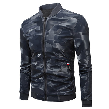 Veste en cuir à séchage rapide et coupe slim pour homme | JK86