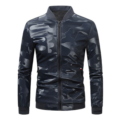 Veste en cuir à séchage rapide et coupe slim pour homme | JK86