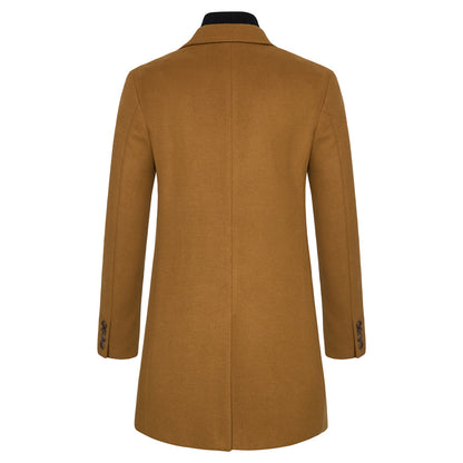 Trench-coat pour homme, coupe régulière, en polyester, à manches longues, pour l'automne et l'hiver | JK101